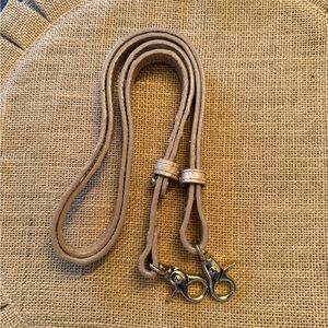 Brahmin Beige Leather replacement Strap with Gold Hardware